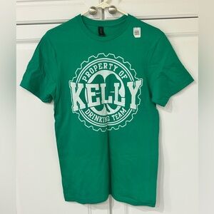 KELLY Drinking Team Unisex Short Sleeve T-shirt Size S 100% Soft Cotton NWT